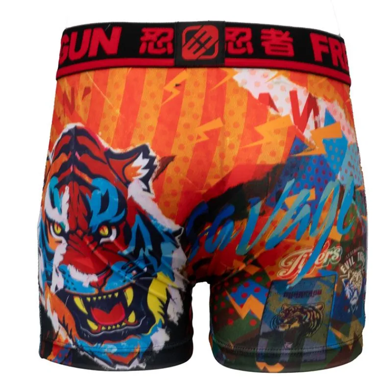 Outlet Boxer à motif graphique avec illustration tigre Homme Homme Boxer, Caleçon