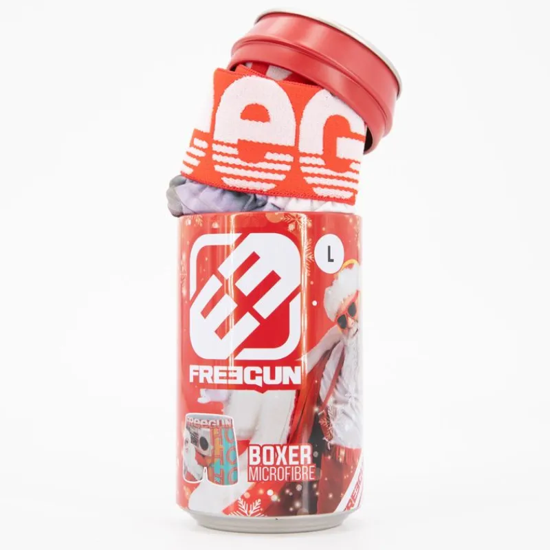 Best Boxer Père Noël microfibre HO HO HO avec coffret canette Homme Homme Boxer, Caleçon