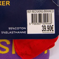 Sale Boxer uni coton stretch Branco Homme Homme Boxer, Caleçon