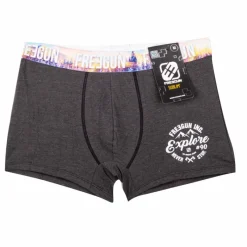 Clearance Boxer uni gris chiné élastique dégradé Homme Homme Boxer, Caleçon