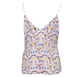 Best Caraco bretelles beau motif imprimé décolleté noeud Femme Femme Haut, Chemise