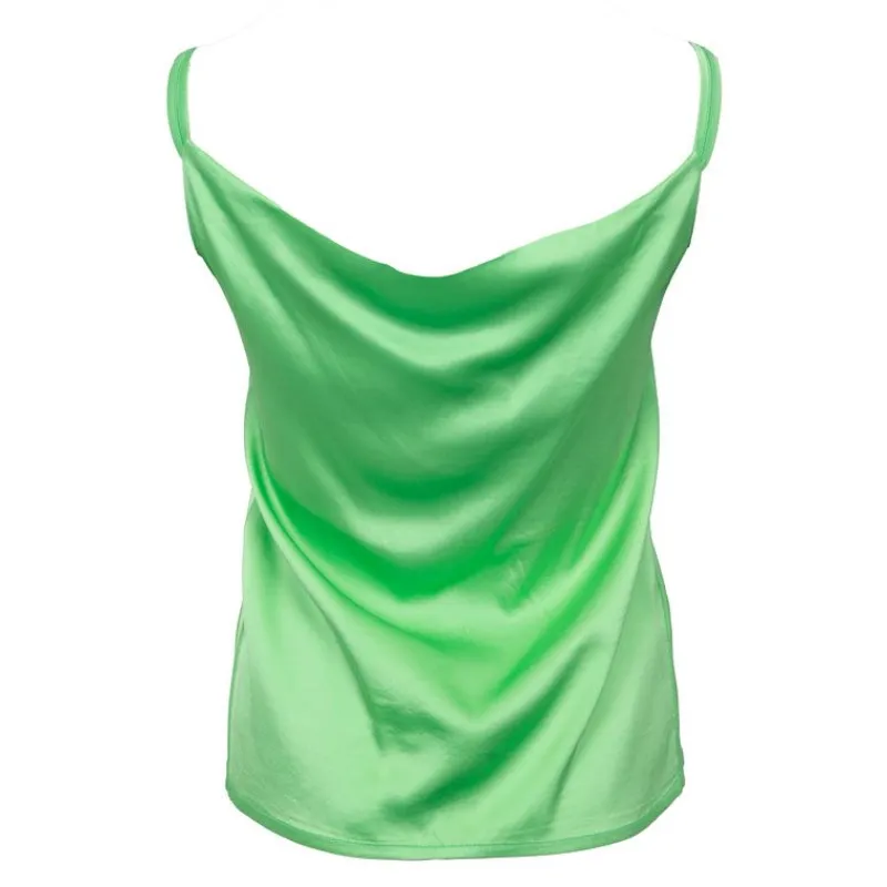 Caraco satiné light green col v Femme Femme Haut, Chemise|Tee Shirt