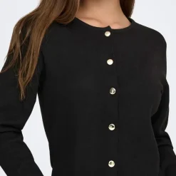 Discount Cardigan maille fine col rond prime life boutons dorés Femme Femme Pull, Gilet, Sweat