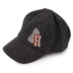 Online Casquette feutrée avec logo stylisé fausse fourrure et brodé Enfant Enfant Casquette, Chapeau