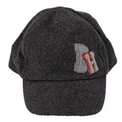 Online Casquette feutrée avec logo stylisé fausse fourrure et brodé Enfant Enfant Casquette, Chapeau
