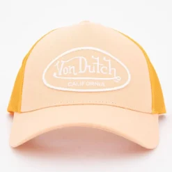 New Casquette trucker tissu orange blason logo brodé Homme Homme Casquette, Bonnet|Vetements De Sports Homme