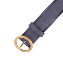 Hot Ceinture cuir de vache daim boucle doré cercle Femme Femme Ceinture