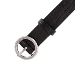 New Ceinture cuir grainé Candice boucle argenté Femme Femme Ceinture