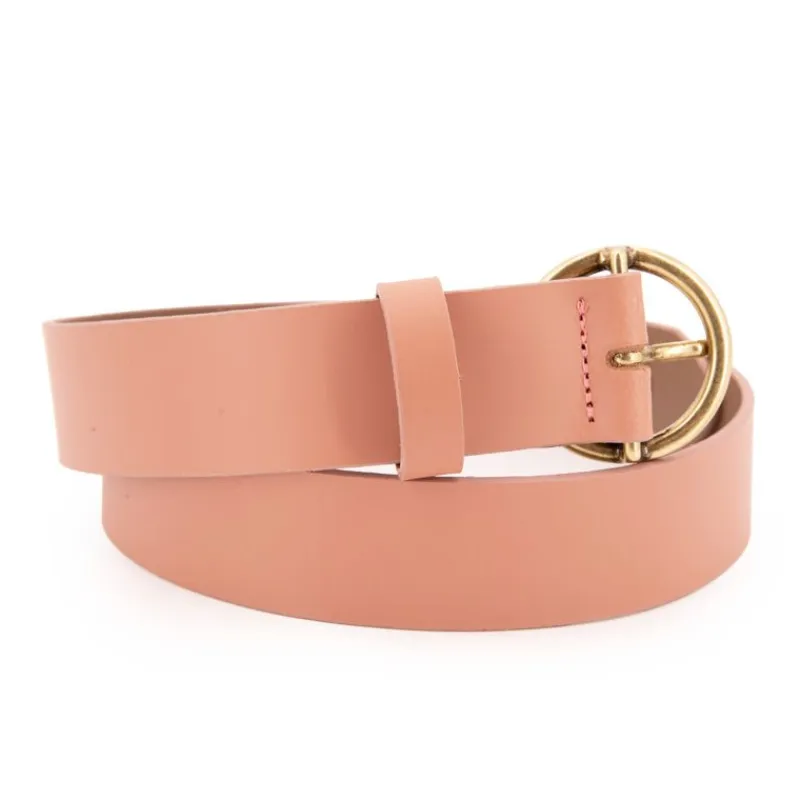 Clearance Ceinture cuir rose fermeture doré Femme Femme Ceinture|Ceinture