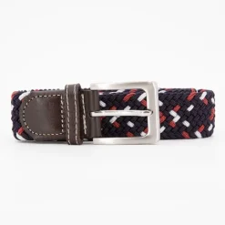 Ceinture navy colorado en tissu boucle argentée Homme Homme Ceinture