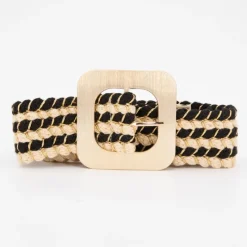 Ceinture rolanda tressée fil doré avec boucle dorée Femme Femme Ceinture