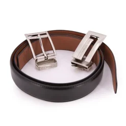 Outlet Ceinture réversible cuir vachette double boucles Homme Homme Ceinture