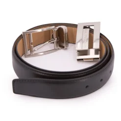 Hot Ceinture réversible cuir vachette double boucles Homme Homme Ceinture