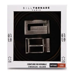 Hot Ceinture réversible cuir vachette double boucles Homme Homme Ceinture