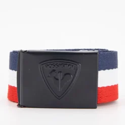 Ceinture tissu au couleur du drapeau français avec boucle argenté Homme Homme Ceinture