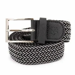 Sale Ceinture tressée bouclé argenté Homme Homme Ceinture