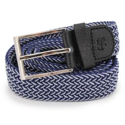 Sale Ceinture tressée bouclé argenté Homme Homme Ceinture