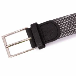Outlet Ceinture tressée bouclé argenté Homme Homme Ceinture