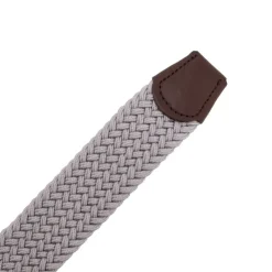 Ceinture tressée cuir avec boucle argenté Homme Homme Ceinture