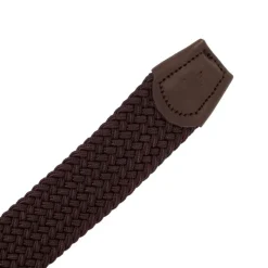 Clearance Ceinture tressée cuir avec boucle argenté Homme Homme Ceinture