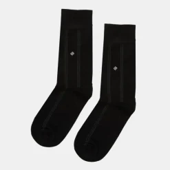 Clearance Chaussettes à rayures fibres de bambou Homme Homme Chaussettes