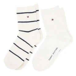 Hot Chaussettes uni et à rayures bleues logo brodé Femme Femme Chaussettes