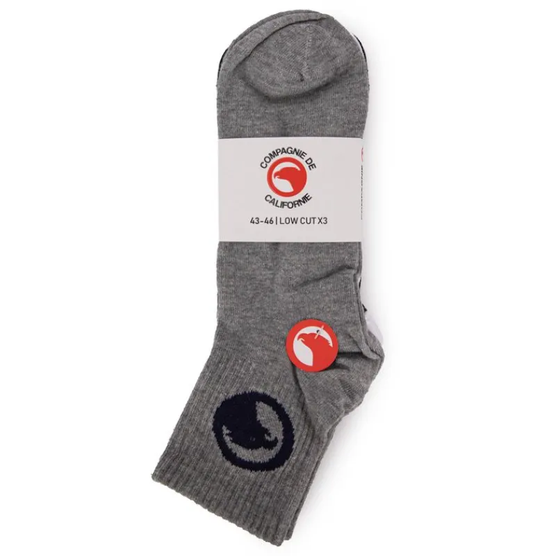 New Chaussettes en coton Lowcut x3 avec logo Homme Homme Chaussettes