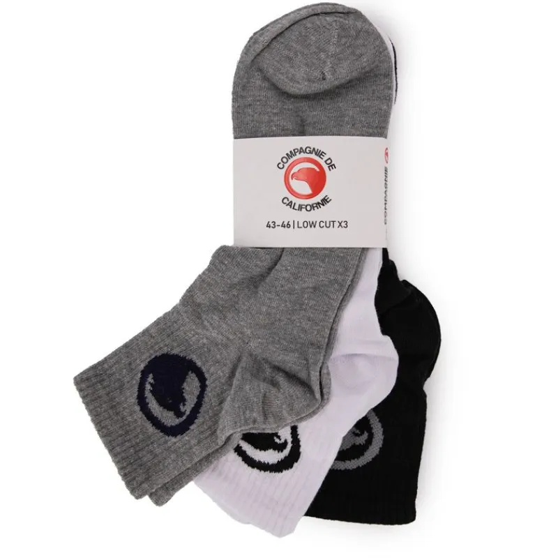 New Chaussettes en coton Lowcut x3 avec logo Homme Homme Chaussettes