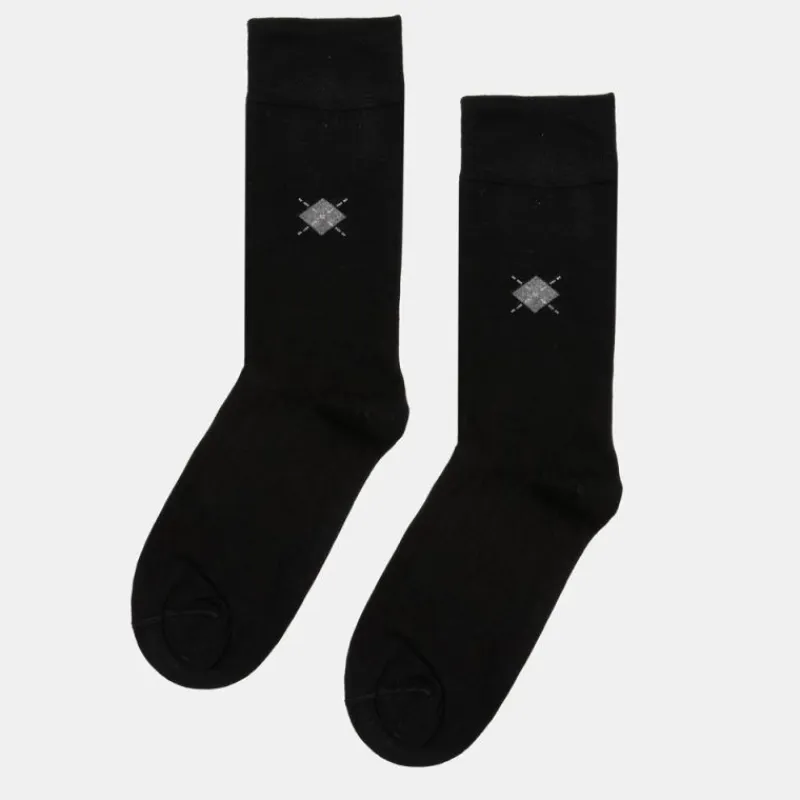 New Chaussettes fibres de bambou motif argyle Homme Homme Chaussettes