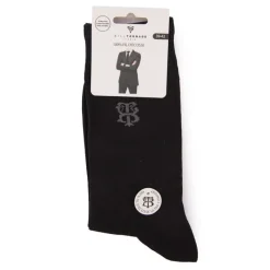 Outlet Chaussettes fil d'ecosse uni à logo Femme Chaussettes|Chaussettes