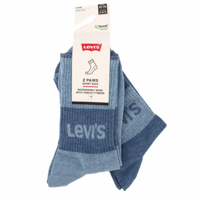 Online Chaussettes lot de 2 bleu avec bandes courtes Homme Homme Chaussettes|Vetements De Sports Homme