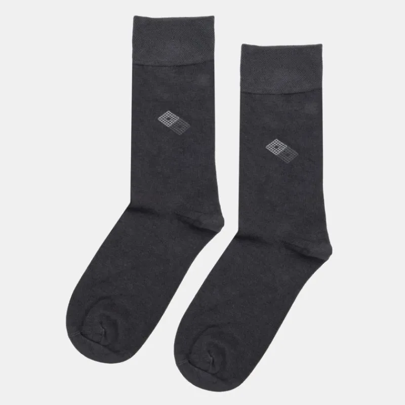 Discount Chaussettes tissu chiné imprimé losanges damiers Homme Homme Chaussettes