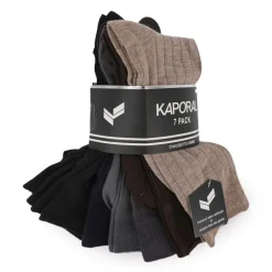 Sale Chaussettes ville en maille cotelé lot de 7 paires Homme Homme Chaussettes