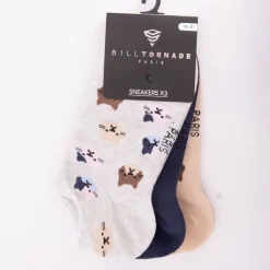 Outlet Chaussettes x3 36/42 fantaisie 11088 Femme Femme Chaussettes
