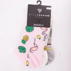 New Chaussettes x3 36/42 fantaisie 11088 Femme Femme Chaussettes
