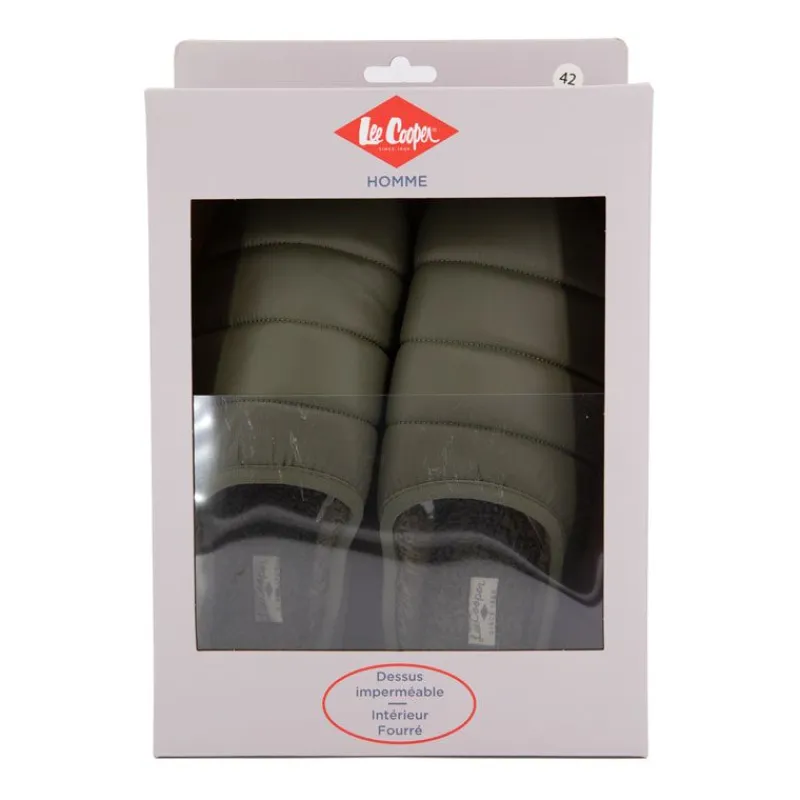 Sale Chausson matelassé doublé fausse fourrure Oceano Homme Homme Chaussons