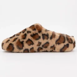 Online Chaussons à poils imprimé léopard Femme Femme Chaussons