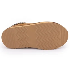 New Chaussons en cuir effet daim fourrés liseré cheville Femme Femme Chaussons