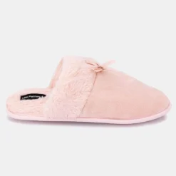 Clearance Chaussons fausse fourrure noeud Carmeline Femme Femme Chaussons