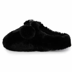 Discount Chaussons fausse fourrure pompon antidérapant Claire Femme Femme Chaussons