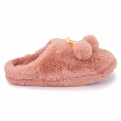 Clearance Chaussons fausse fourrure pompon antidérapant Claire Femme Femme Chaussons