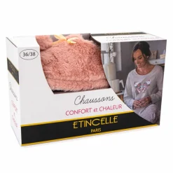 Clearance Chaussons fausse fourrure pompon antidérapant Claire Femme Femme Chaussons