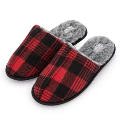 Discount Chaussons fourrées à carreaux Homme Homme Chaussons