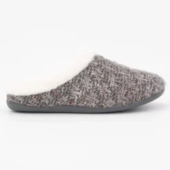 Clearance Chaussons sabina moutonné avec tweed Femme Homme Chaussons