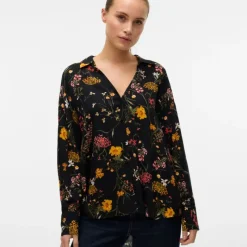 Discount Chemise à fleurs avec boutons Femme Femme Haut, Chemise