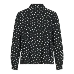 New Chemise à pois rasha black beauty fluide Femme Femme Haut, Chemise