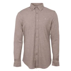 Outlet Chemise classique tissu chiné en coton Homme Homme Chemise