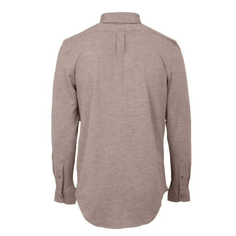 Outlet Chemise classique tissu chiné en coton Homme Homme Chemise