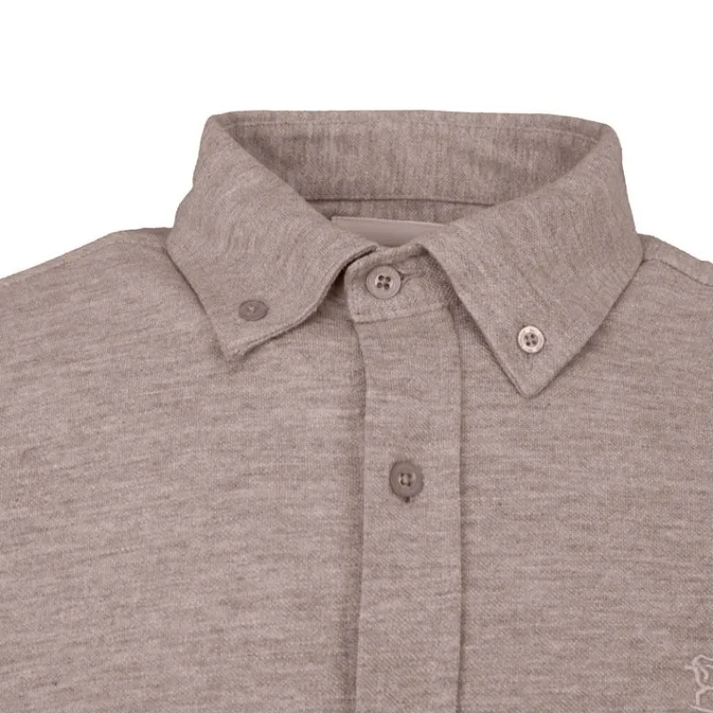 Outlet Chemise classique tissu chiné en coton Homme Homme Chemise