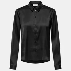 Online Chemise col à sequins fifi effet satiné regular Femme Femme Haut, Chemise